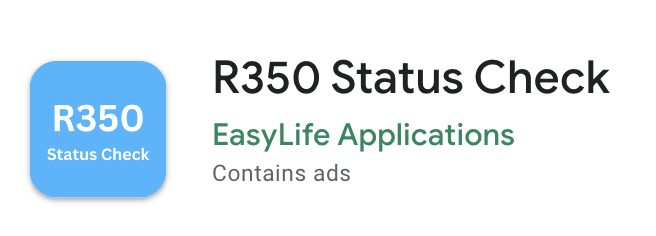 R350 Status Check Android App